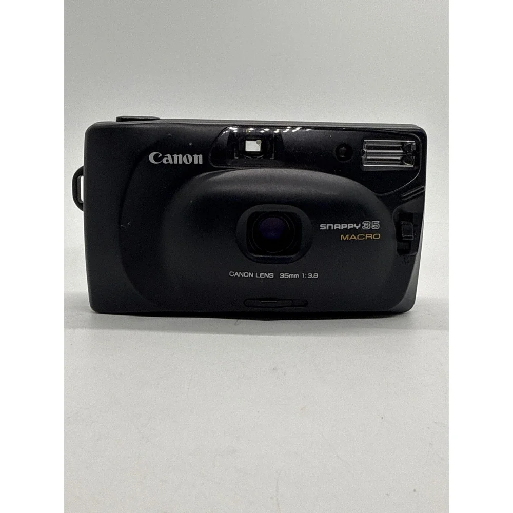 Canon Snappy 35 Macro 35mm Point and Shoot Film Camera Black 35mm f3.8 Lens